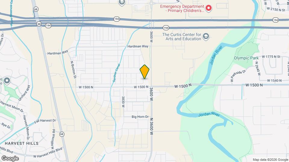 1582 N 3650 W Map and Location Details