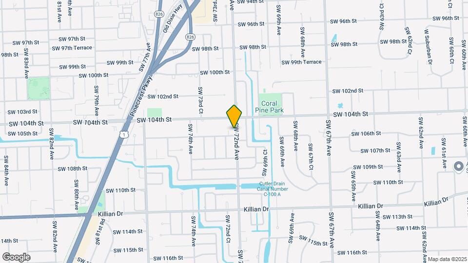 10500 SW 72nd Ave Map and Location Details