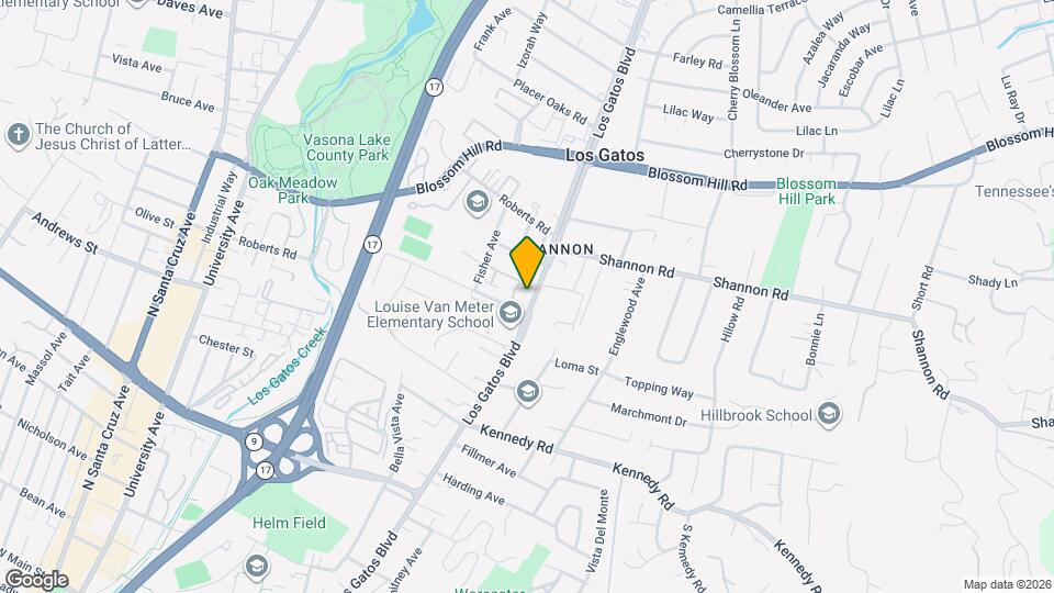 16345 Los Gatos Blvd Map and Location Details