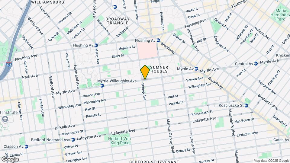 960 Myrtle Ave Map and Location Details