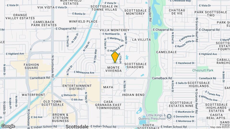 7707 E Meadowbrook Ave Map and Location Details