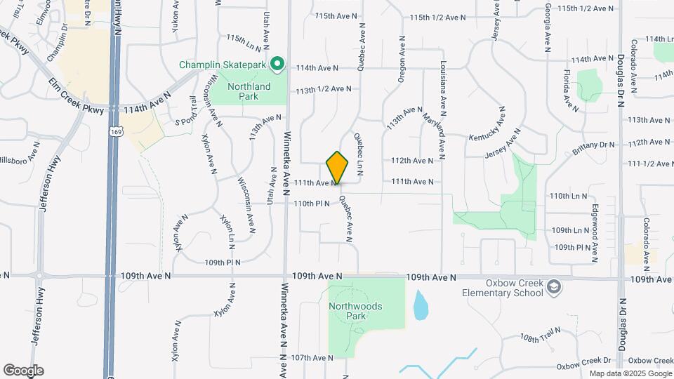 11051 Quebec Ave N Map and Location Details