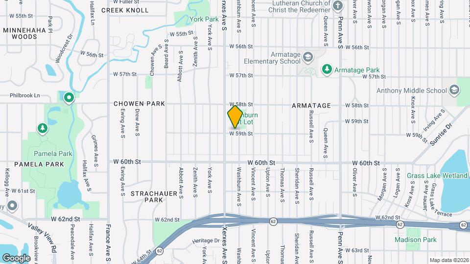 5856 Washburn Ave S Map and Location Details