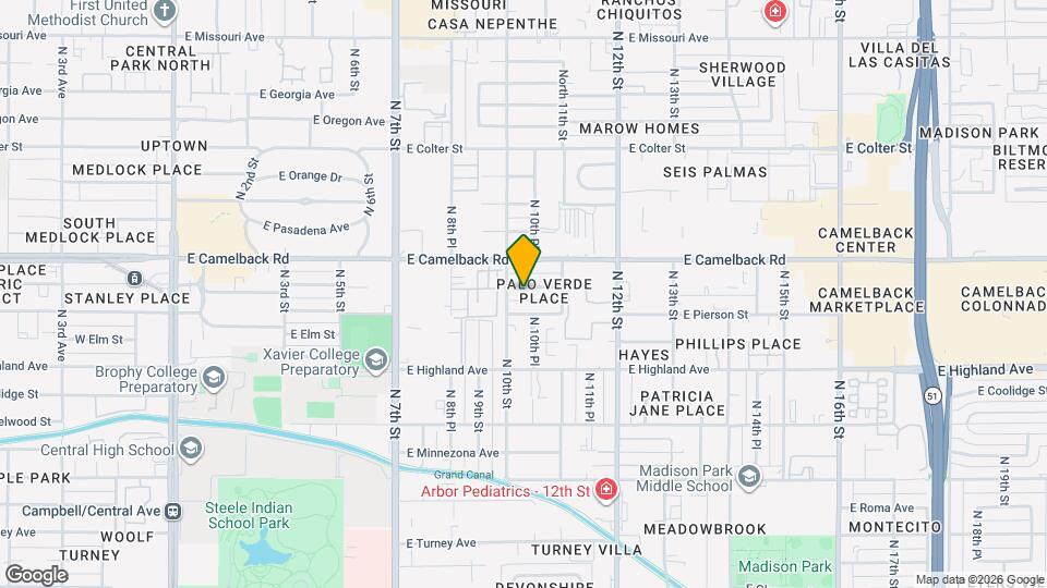 1005 E Mariposa St Map and Location Details