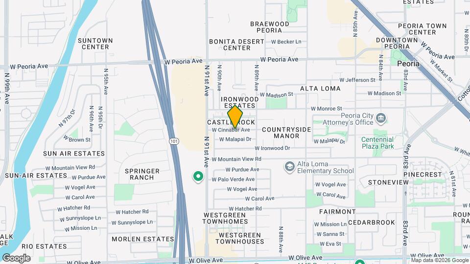 8943 W Cinnabar Ave Map and Location Details