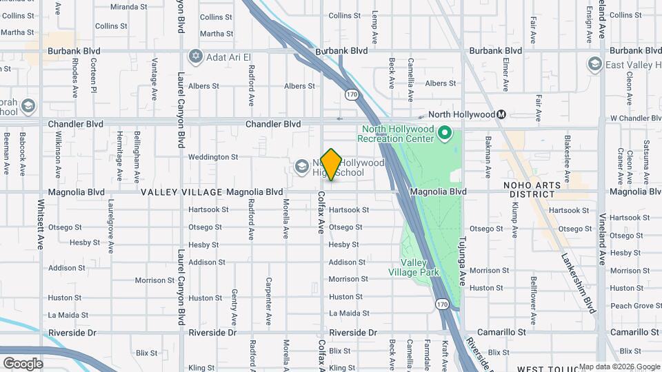 11685 Magnolia Blvd, Unit B Map and Location Details