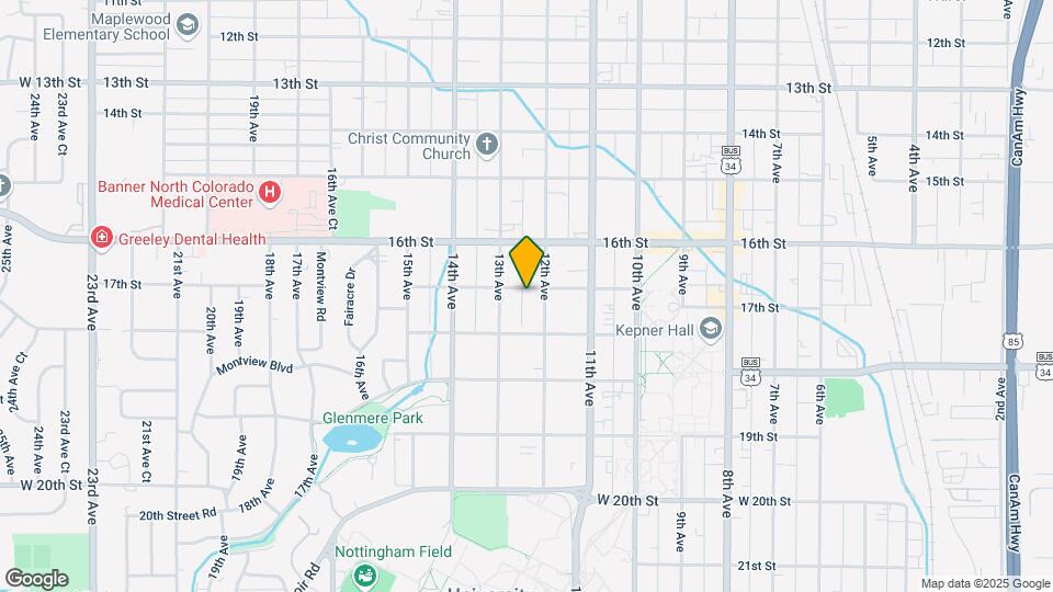 1212 17th St, Unit B Basement Apartment Map and Location Details