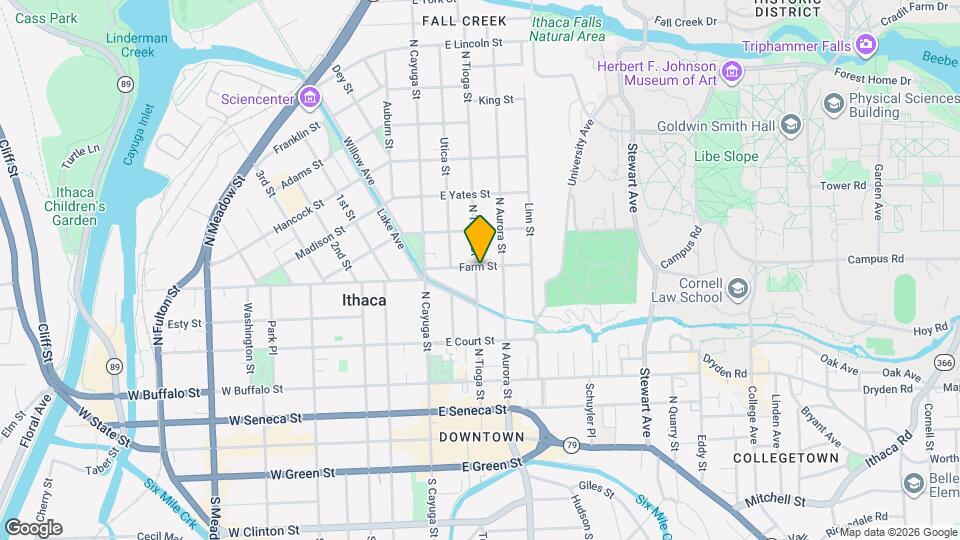 445 N Tioga St Map and Location Details