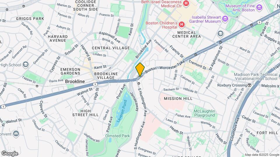 892 Huntington Ave Map and Location Details