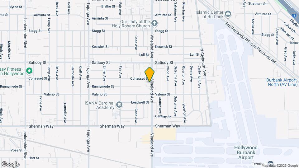7445 Vineland Ave Mapa y Detalles de la Ubicación