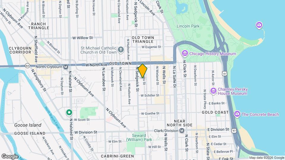 1456 N Orleans St Map and Location Details