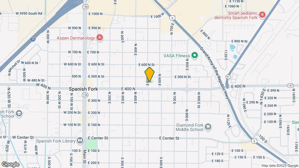 450 N 500 E Map and Location Details