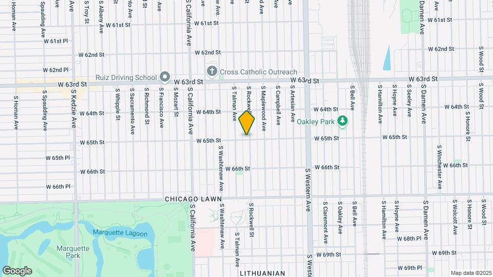 6458 S Rockwell St Mapa y Detalles de la Ubicación