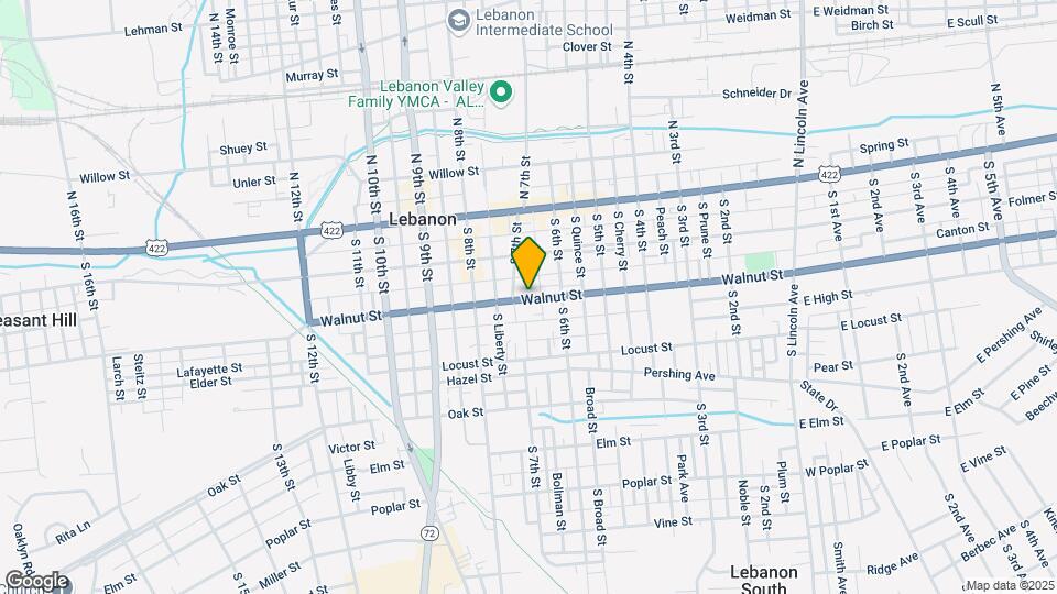 633 Walnut St Map and Location Details