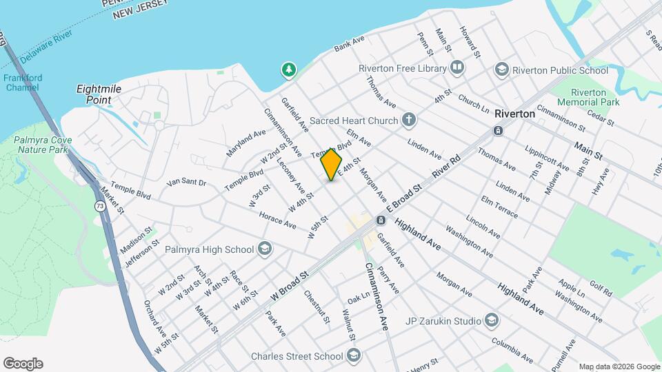 402 Cinnaminson Ave Mapa y Detalles de la Ubicación