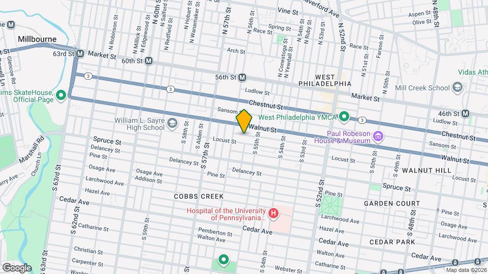 5532 Chancellor St Map and Location Details