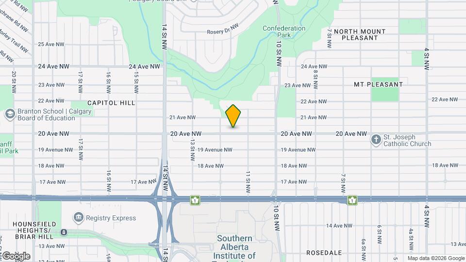 1224 20 Av NW Map and Location Details