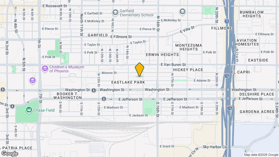 1438 E Adams St Map and Location Details