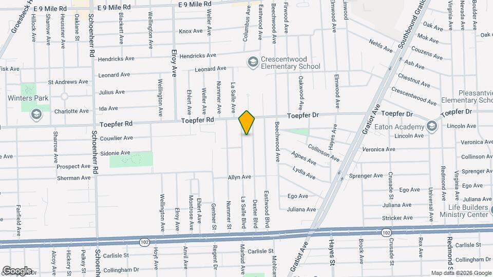 $1,250/month - 2 bedroom 1 bath Map and Location Details