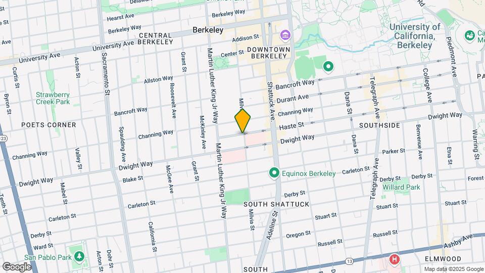2428 Milvia St Map and Location Details