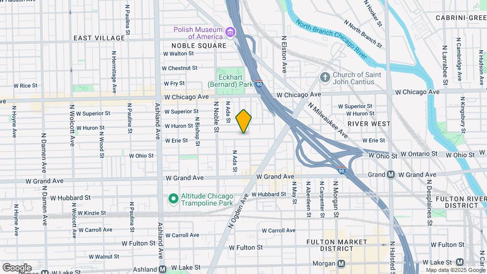 1312 W Erie St, Unit 1 R Back apartment Map and Location Details