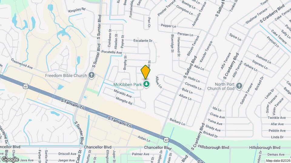 5362 Trekell St Map and Location Details