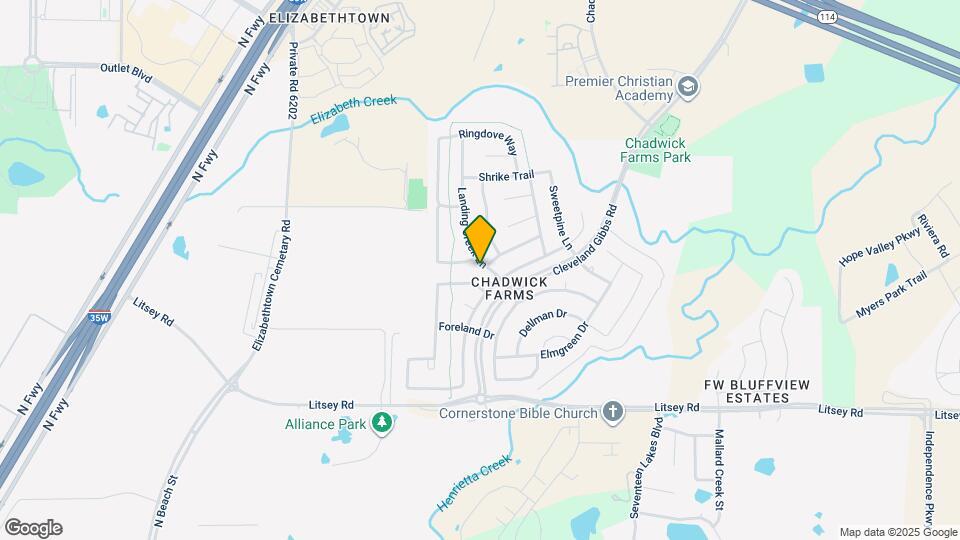 15529 Landing Creek Ln Map and Location Details