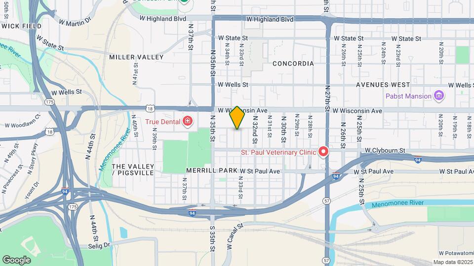 543 N 33rd St Map and Location Details