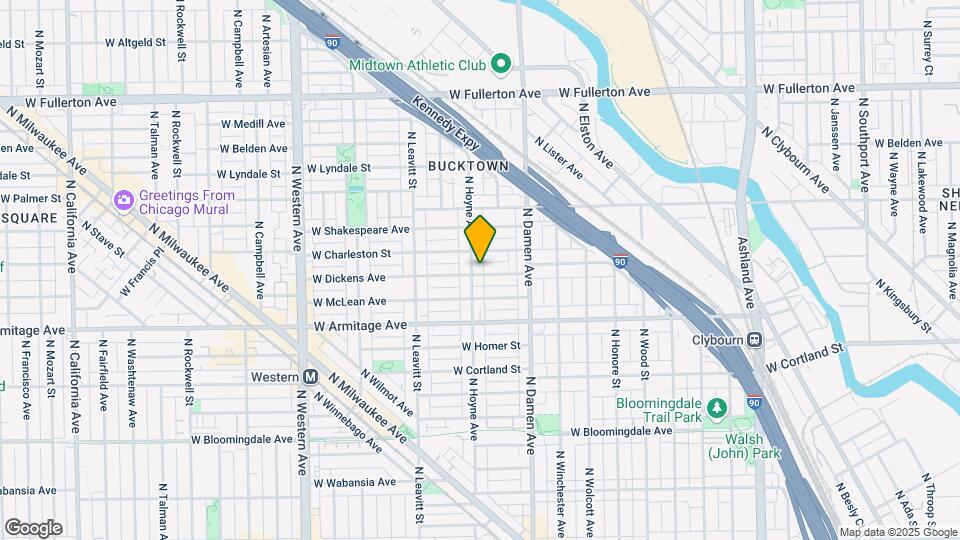 2061 N Hoyne Ave, Unit 1N Mapa y Detalles de la Ubicación