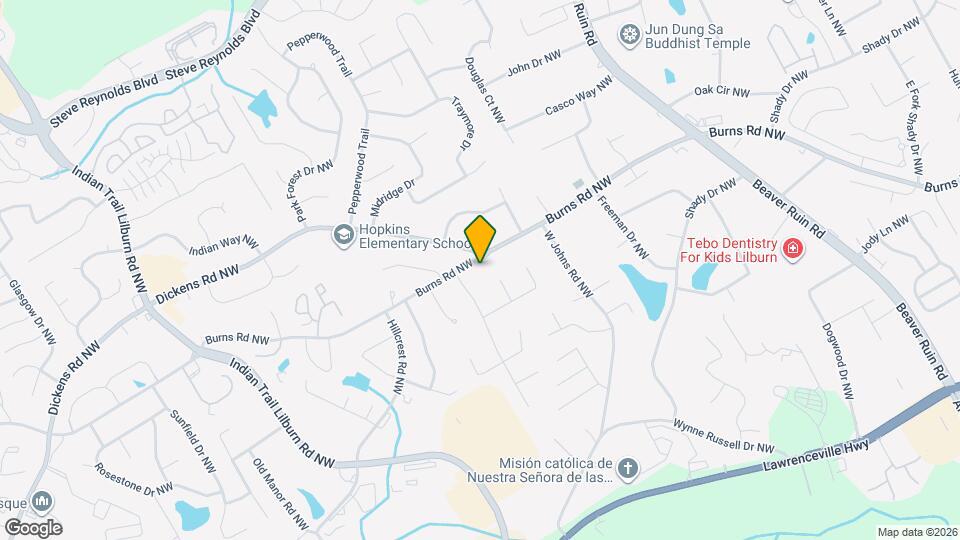 4624 BURNS RD NW Map and Location Details