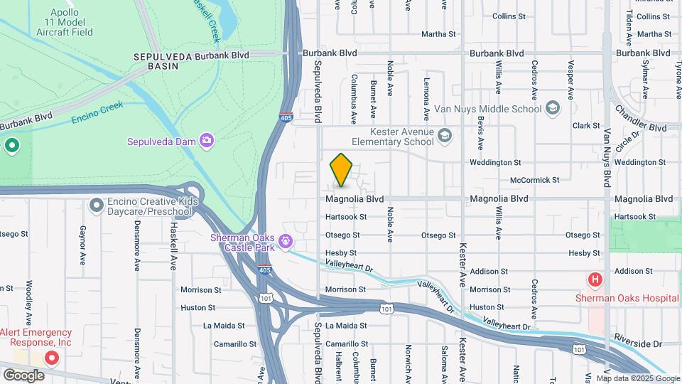 15215 Magnolia Blvd Map and Location Details