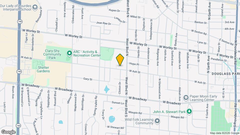 1015 W Ash St Map and Location Details