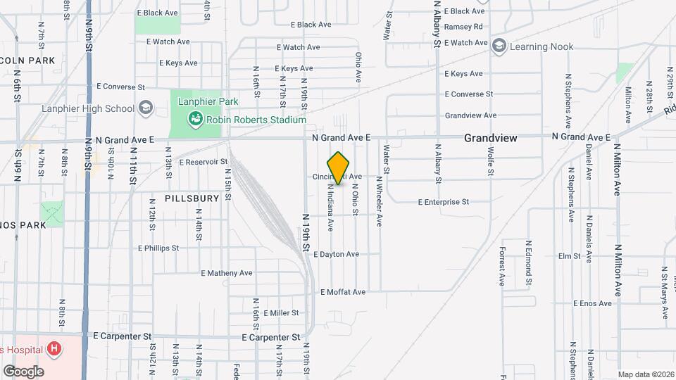 1036 N Indiana Ave Map and Location Details