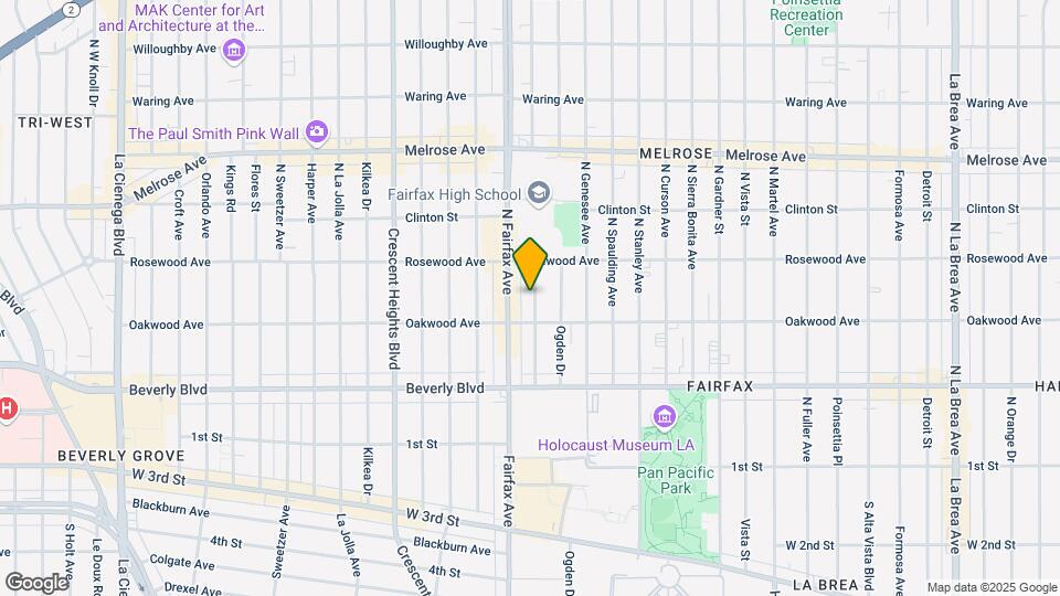 427 N Orange Grove Ave Mapa y Detalles de la Ubicación