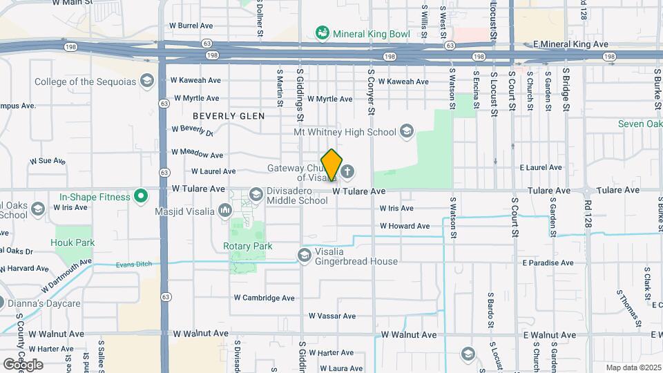 1116 W Tulare Ave Mapa y Detalles de la Ubicación