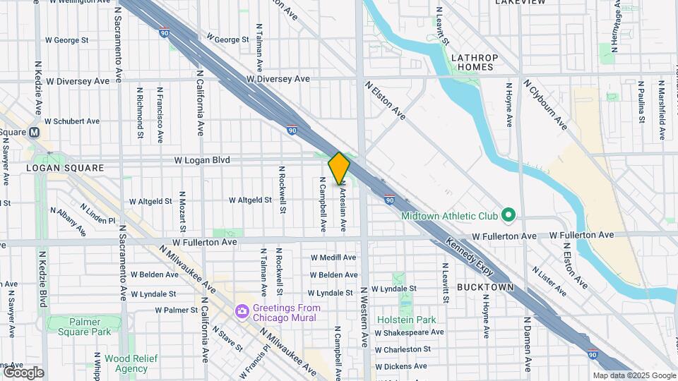 2510 N Artesian Ave Map and Location Details