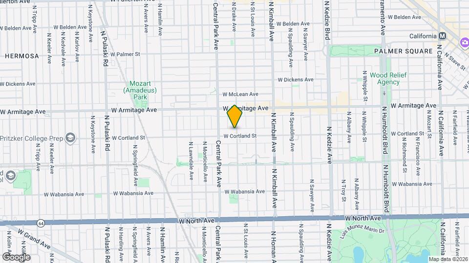 1908 N Drake Ave, Unit 2A Map and Location Details