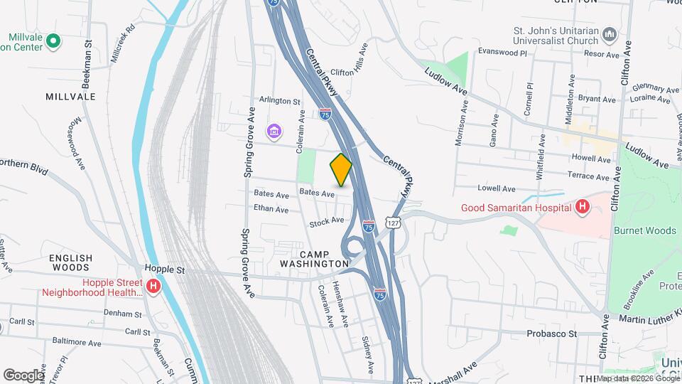 1212 Bates Ave Map and Location Details