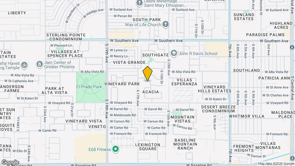 1607 W Lydia Ln Map and Location Details