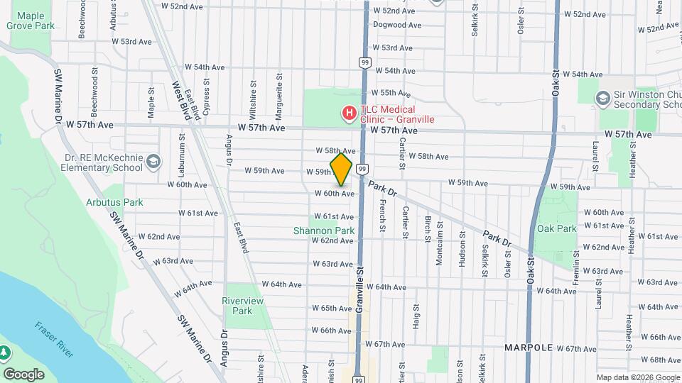 1523 W 60th Ave Map and Location Details