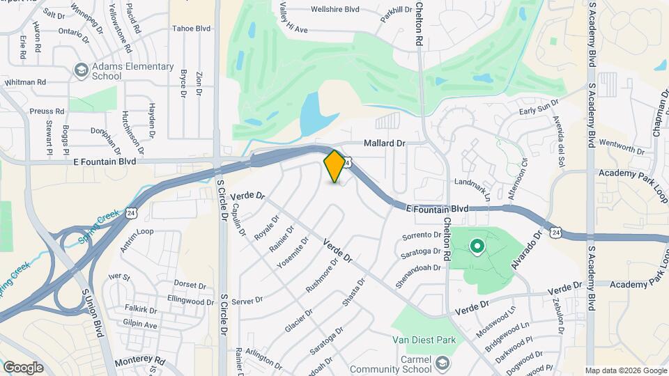 3005 E Fountain Blvd Map and Location Details