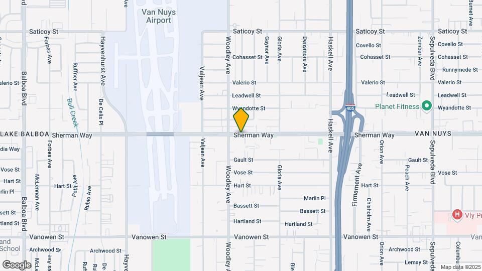 16030 Sherman Way Mapa y Detalles de la Ubicación