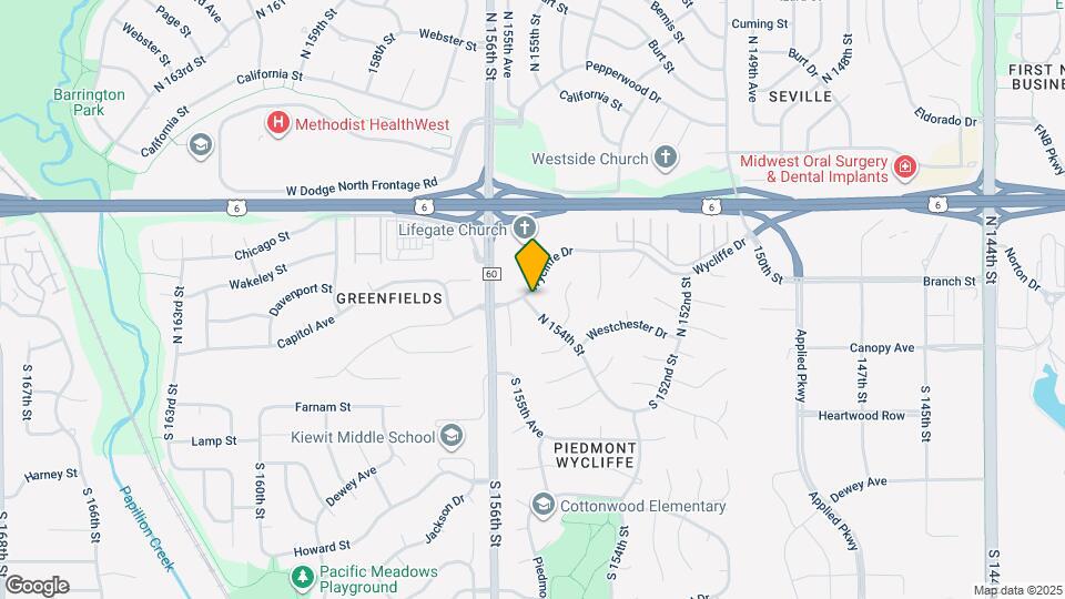 15399 Wycliffe Dr Map and Location Details