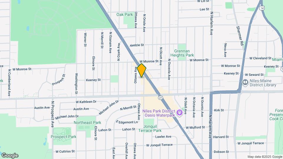 8052 N Oriole Ave Map and Location Details