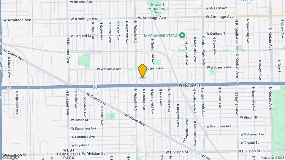 1614 N Harding Ave Map and Location Details