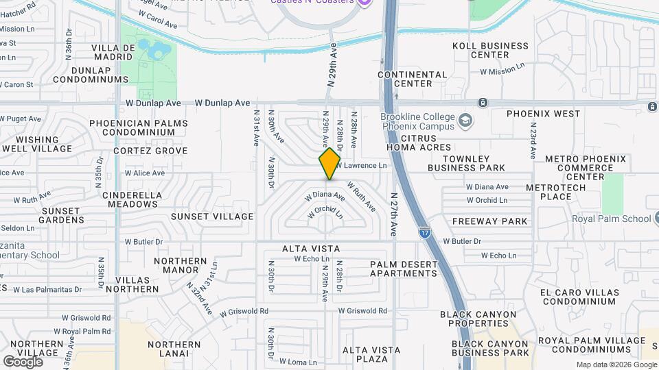 2849 W Alice Ave Map and Location Details