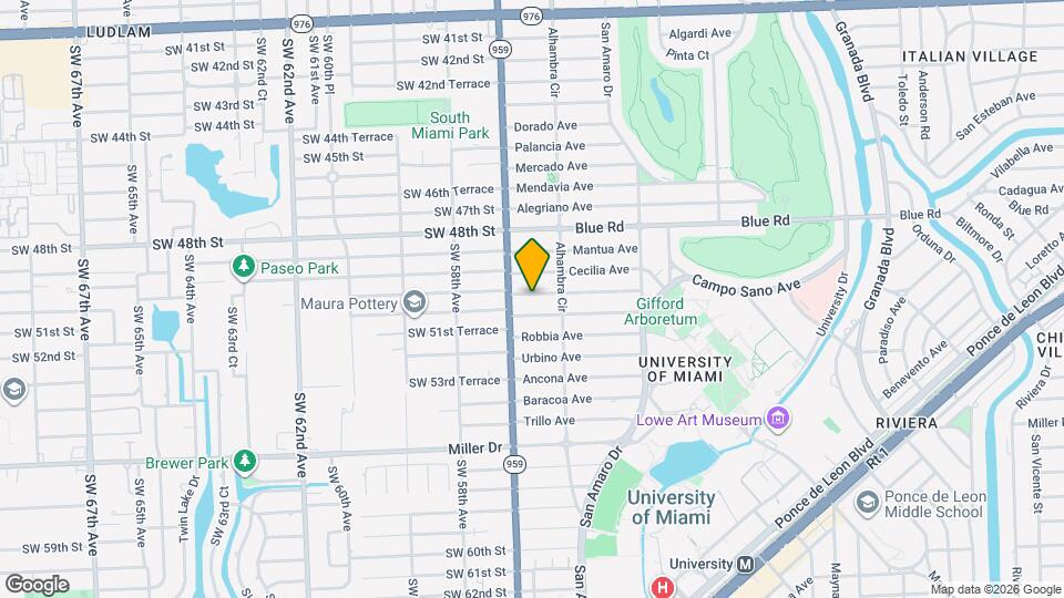 1524 Siena Ave Map and Location Details