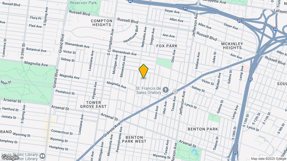 2631 Oregon Ave Map and Location Details