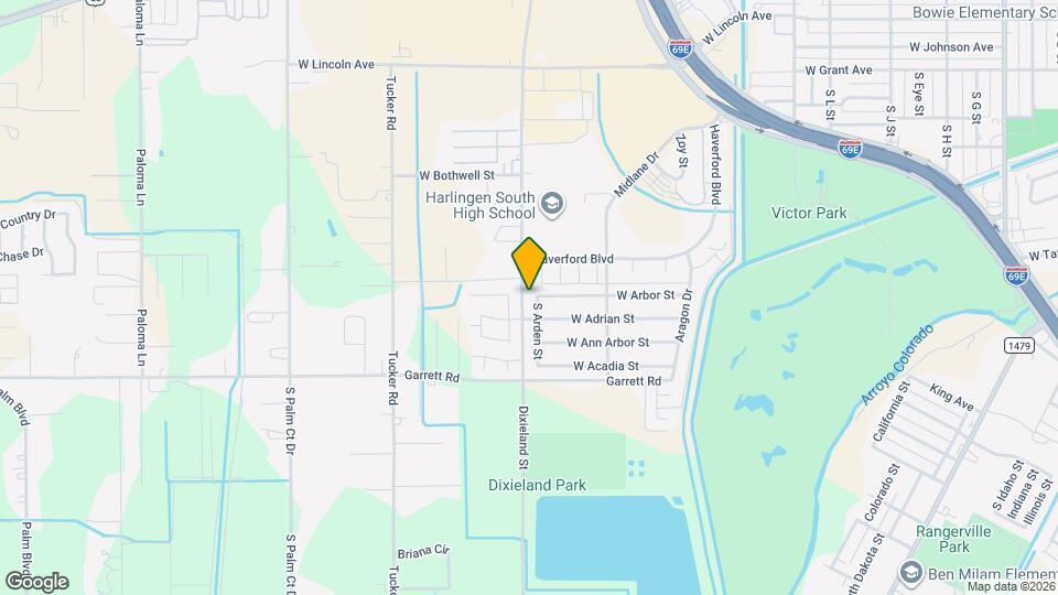 1901 S Arden St Mapa y Detalles de la Ubicación