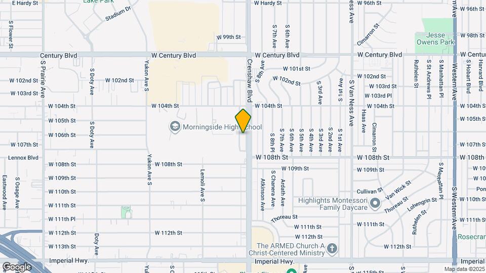 10601 Crenshaw Blvd, Unit #1 Mapa y Detalles de la Ubicación